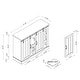 preview thumbnail 3 of 25, Rustic 47-inch Bar Cabinet with Sliding Barn Door