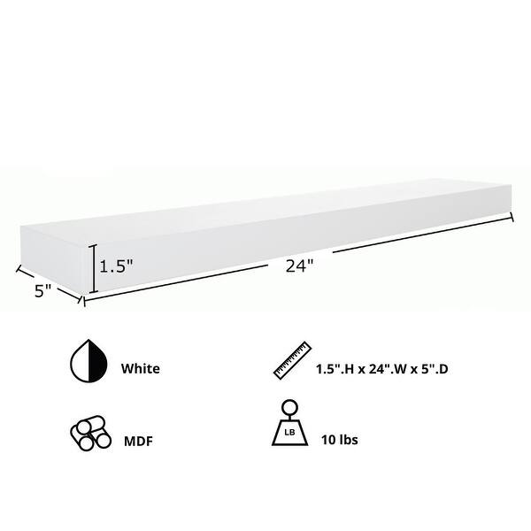 Shop Kieragrace Kg Maine Wall Shelf Set Of 3 White 24 Overstock 29774373