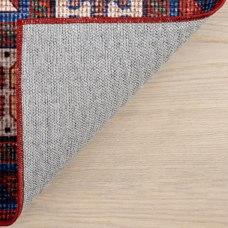 Nuloom Damaris Splashguard Medallion Machine Washable Area Rug