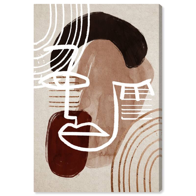 Wynwood Studio Abstract Lost in Abstracts White and Mid-Century Modern Wall Art Canvas Print