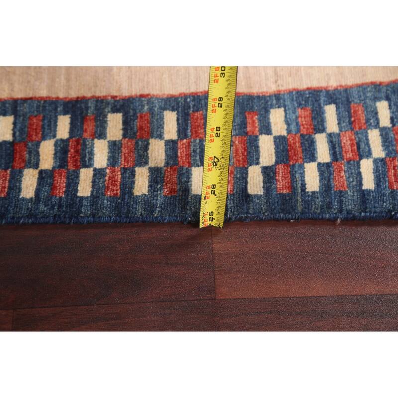 Gabbeh Kashkoli Oriental Staircase Runner Rug Hand-knotted Wool Carpet - 2'10" x 7'11"