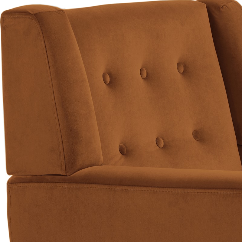 Velvet Upholstered Armchair Tufted Accent Chairs Set of 2
