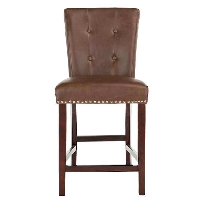 SAFAVIEH Maruse 26-inch Tufted Counter Stool (Set of 2) - 20" x 26.5" x 40.5" - 20Wx27Dx41H