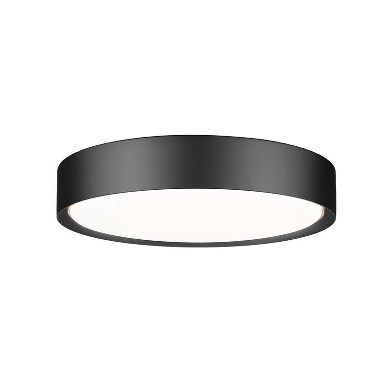 Z-Lite 1014F16-LED Kawan 16" Wide Flush Mount Drum Ceiling Fixture - Matte Black