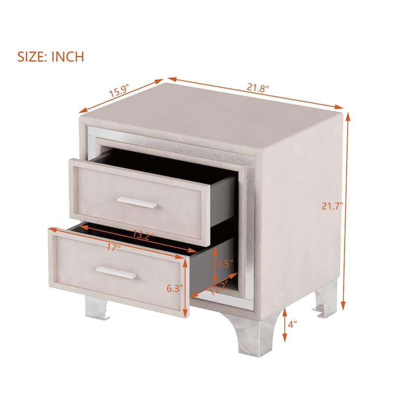 Velvet nightstand