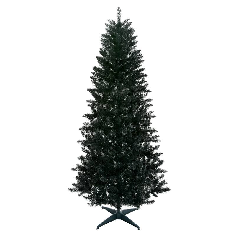 Puleo International 7' Black Carson Pine Artificial Christmas Tree