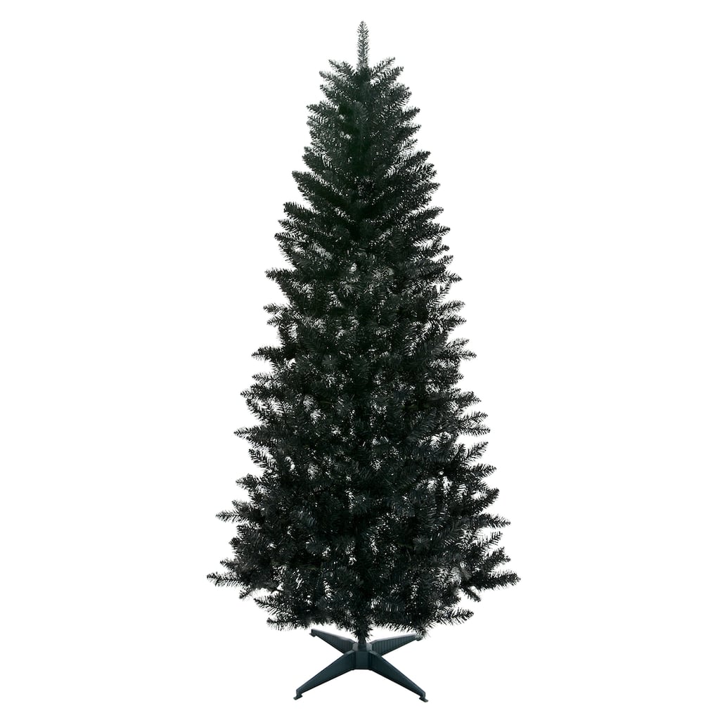 Puleo International 7' Black Carson Pine Artificial Christmas Tree