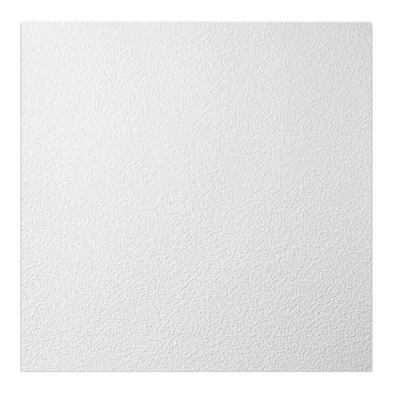 Genesis Stucco Pro White 2 x 2 ft. Lay-in Ceiling Tiles - 6in x 6in Sample