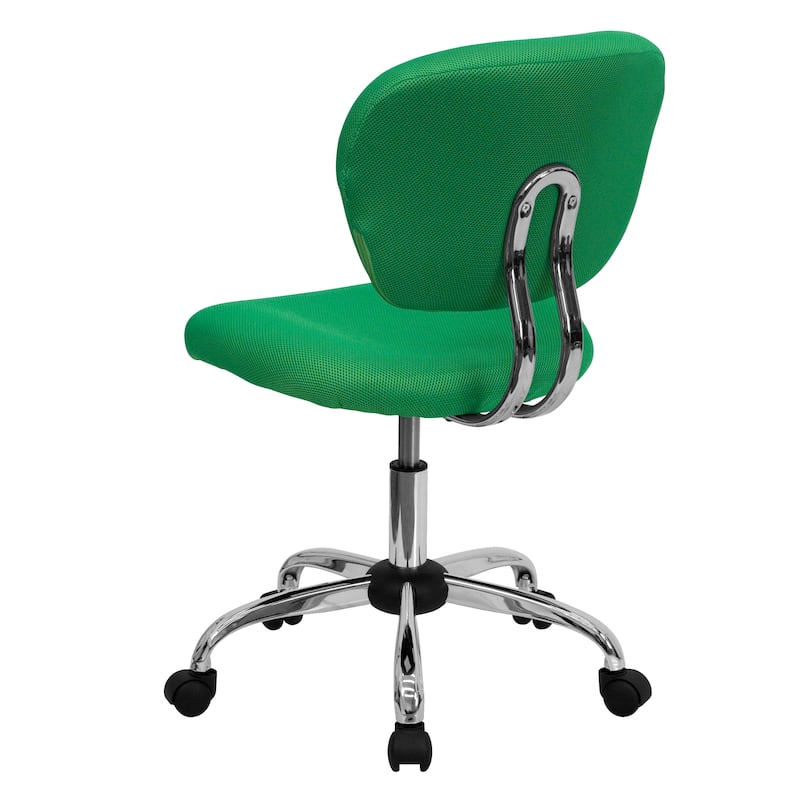 Mid-back Mesh Padded Swivel Task Office Chair with Chrome Base