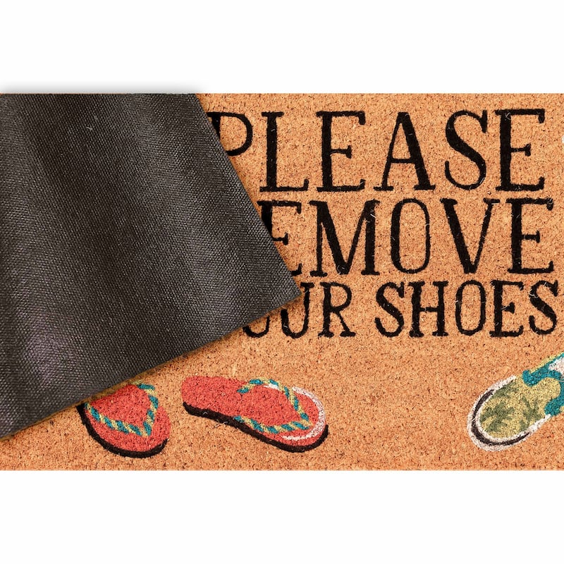 Liora Manne Natura "Please Remove Your Shoes" Outdoor Mat