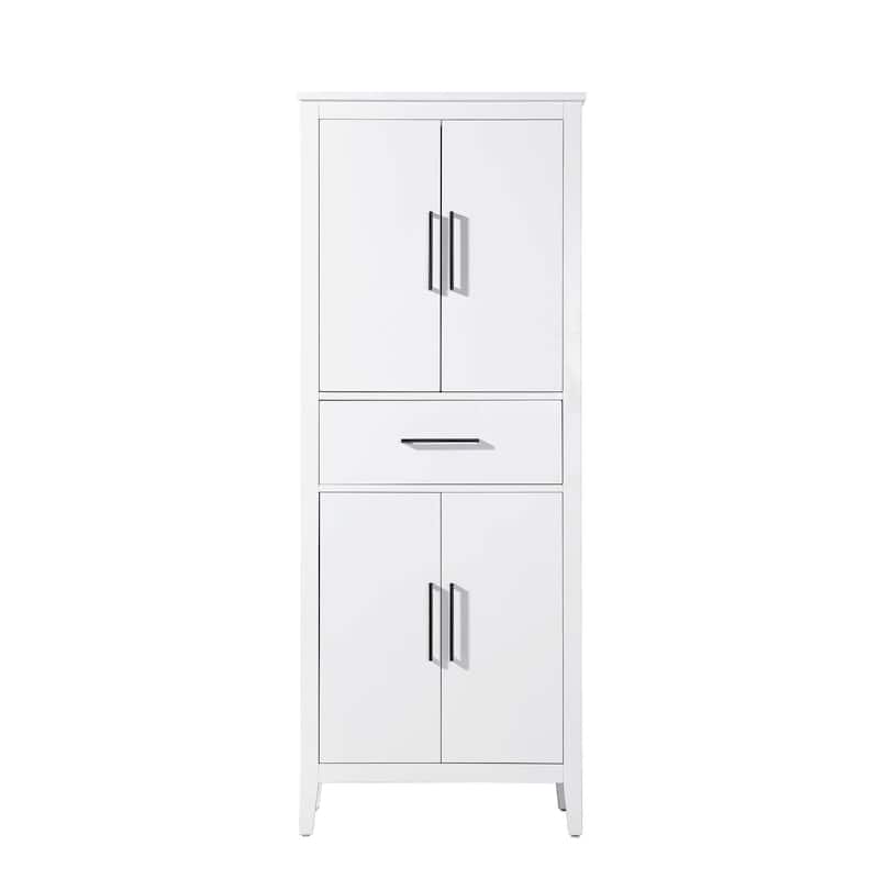 Laura 16-28 Inch Bath Storage Cabinet - White - 28"