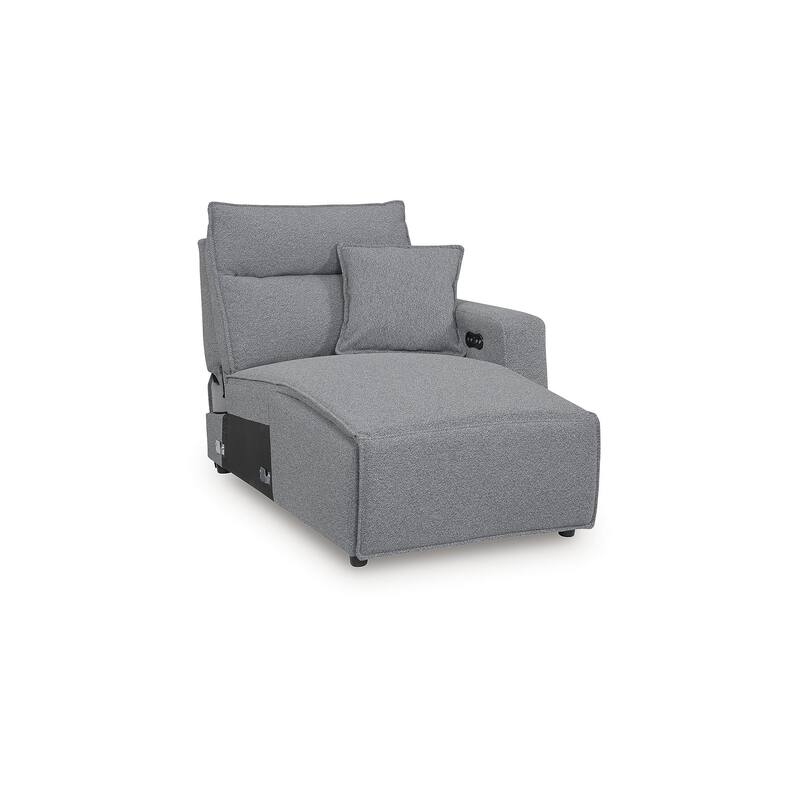 Signature Design by Ashley Modmax Gray 7-Piece Power Reclining Sectional with Chaise - 143" W x 143" D x 41" H