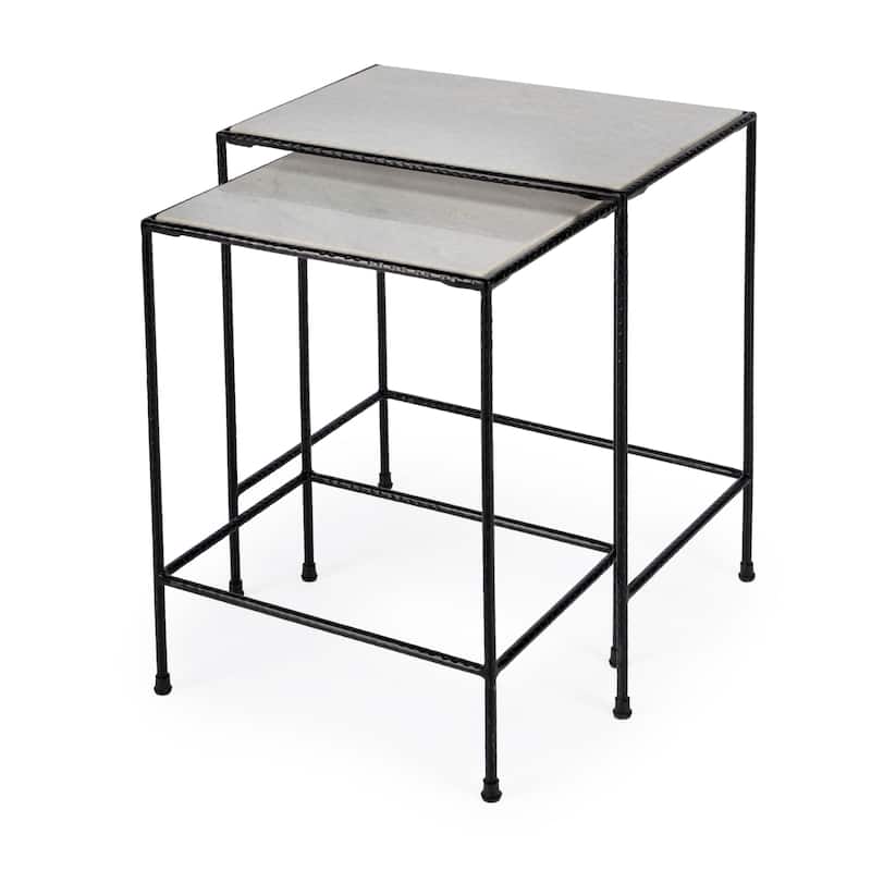 Handmade Butler Carrera Marble Nesting Tables