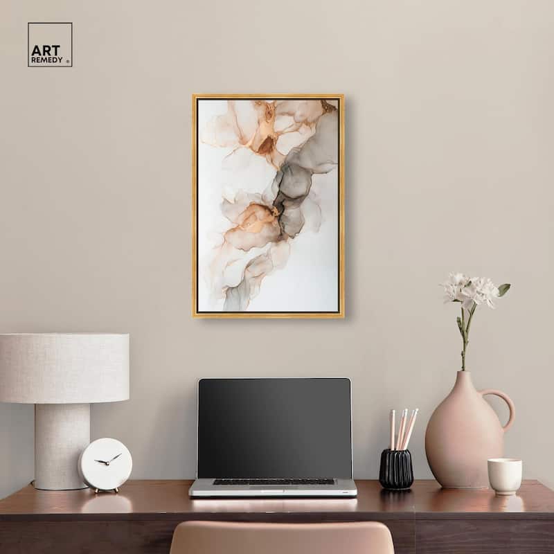 Smoky Gold Drift Canvas by Art Remedy