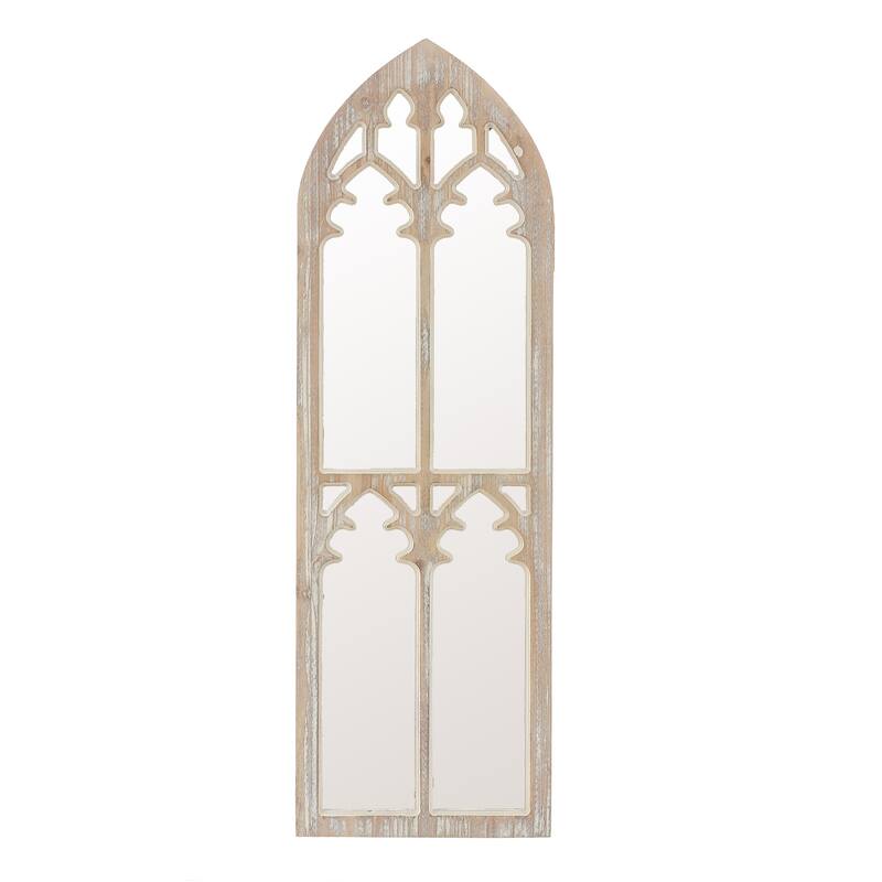 Wood Cathedral Framed Wall Mirror