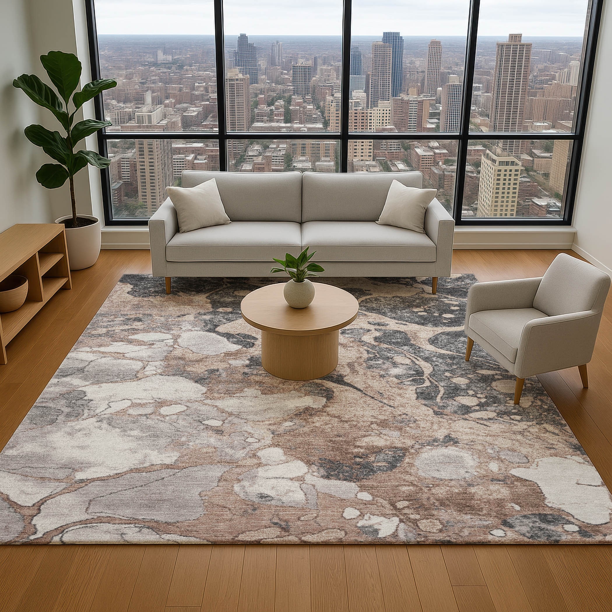 Premium Washable Super Soft Abstract Modern Mayfield Rug