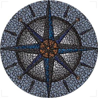 Compass Decorative Pool Mat - Pool Art