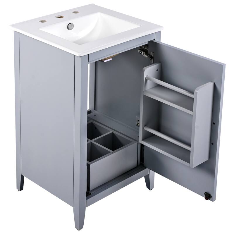 Christopher Knight Home 20" Bathroom Vanity with Sink and Functional Drawers