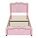 preview thumbnail 6 of 28, PU Upholstered Platform Bed with Adjustable Headboard and LED Strips