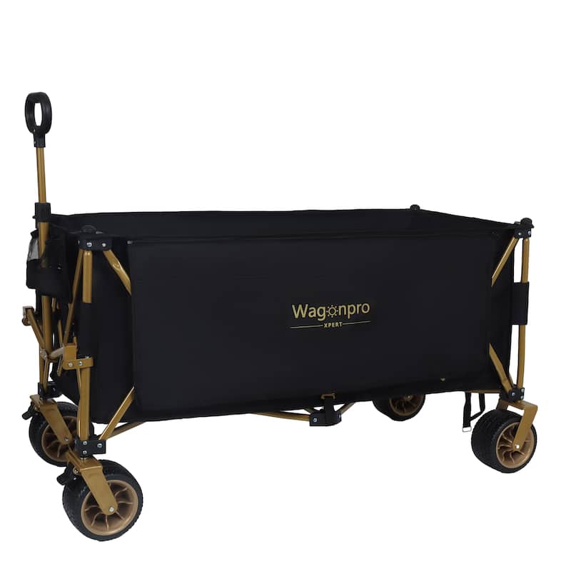 51-inch Extra long Heavy-Duty Foldable Utility Wagon, Patented Ultra-Stable Frame,1:6 Space-Saving Fold & 7" All-Terrain Wheels