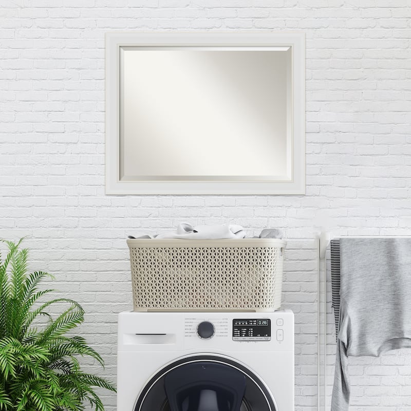 Beveled Wall Mirror - Flair Polished Nickel Frame