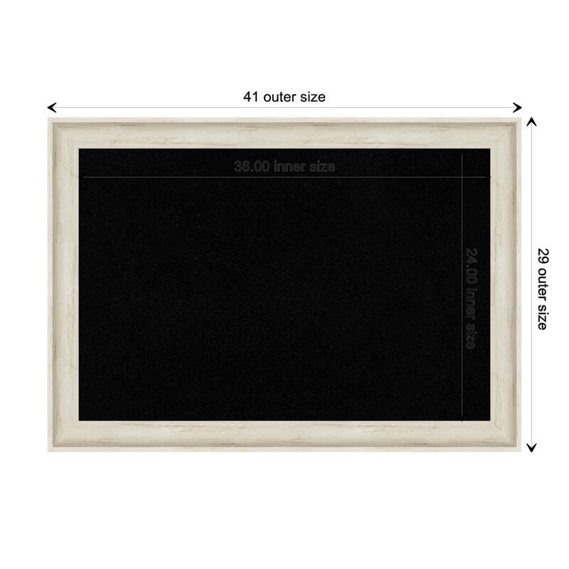 Regal Birch Cream Framed White Bulletin Board, Organization Board, Pin Board - Board Size 36x24