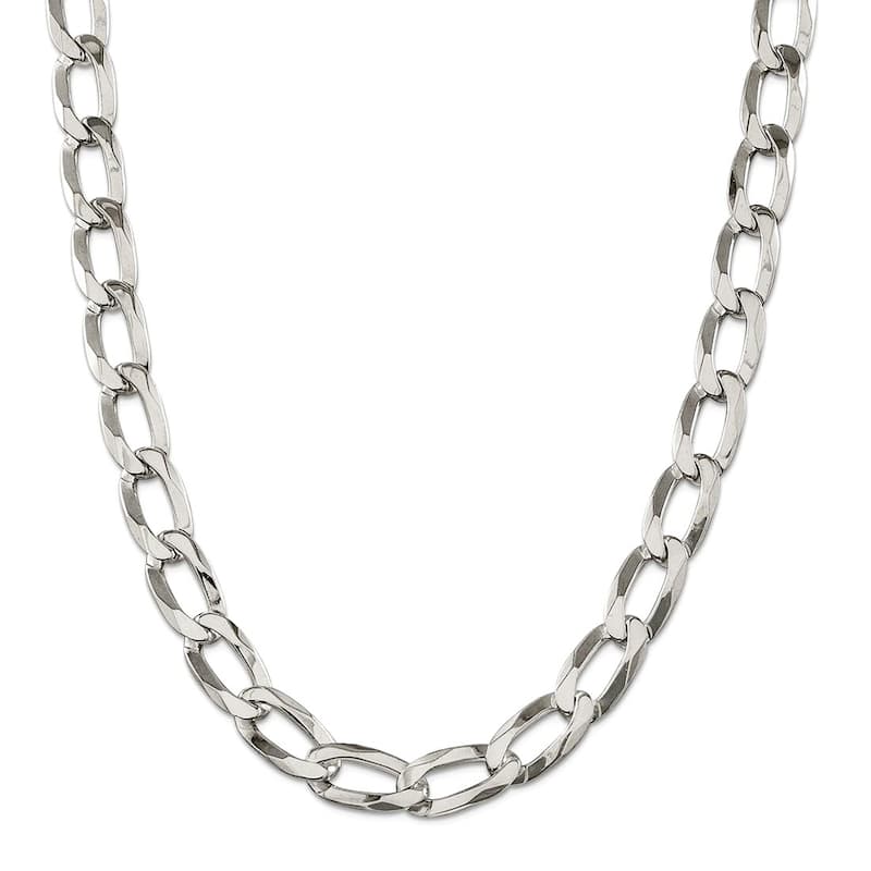 Curata 925 Sterling Silver Polished Fancy Lobster Closure 12.35mm Chain Necklace