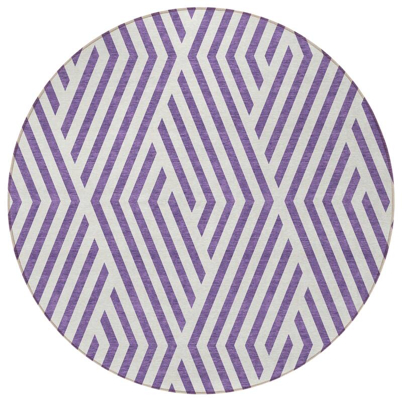 Baso Sleek Geometric Weather Resistant Blended Style Outdoor Rug