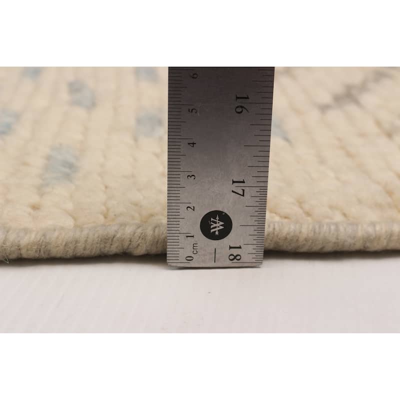 ECARPETGALLERY Hand-knotted Tangier Cream Wool Rug - 5'3 x 7'7