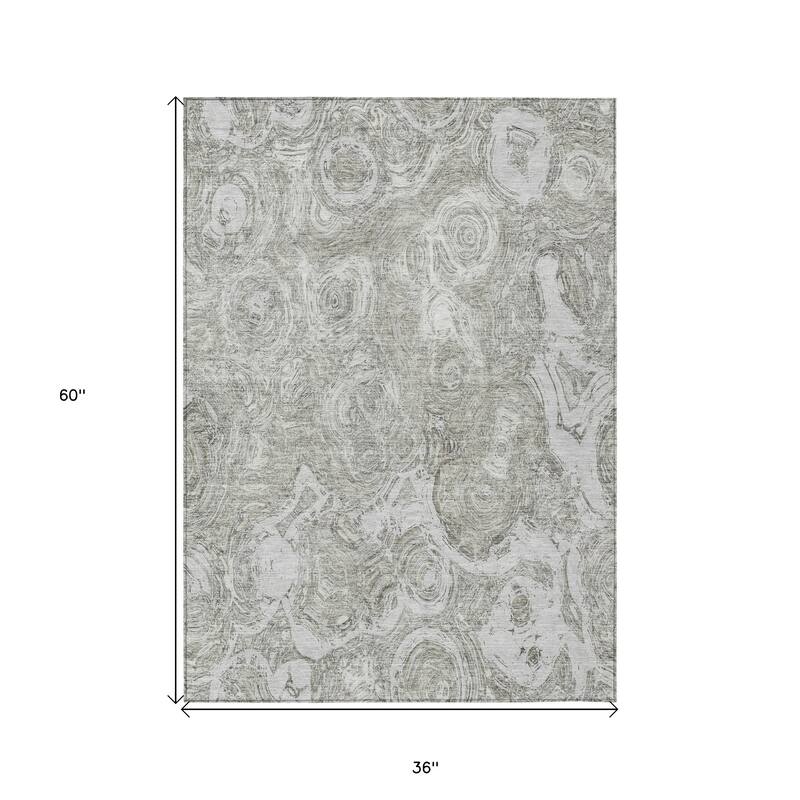 HomeRoots Abstract Transitional Rectangle Outdoor Rug