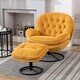 preview thumbnail 50 of 99, Accent chair TV Chair Living room Chair with Ottoman Yellow