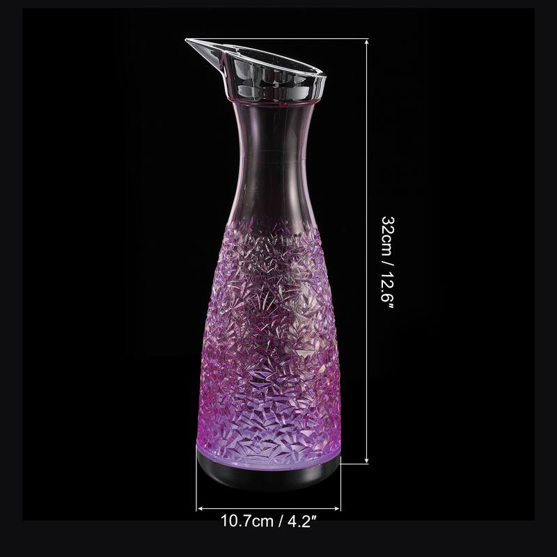 1200ml/40.6 Oz Acrylic Water Carafes with Lid, Juice Pitcher Water Jug - Purple