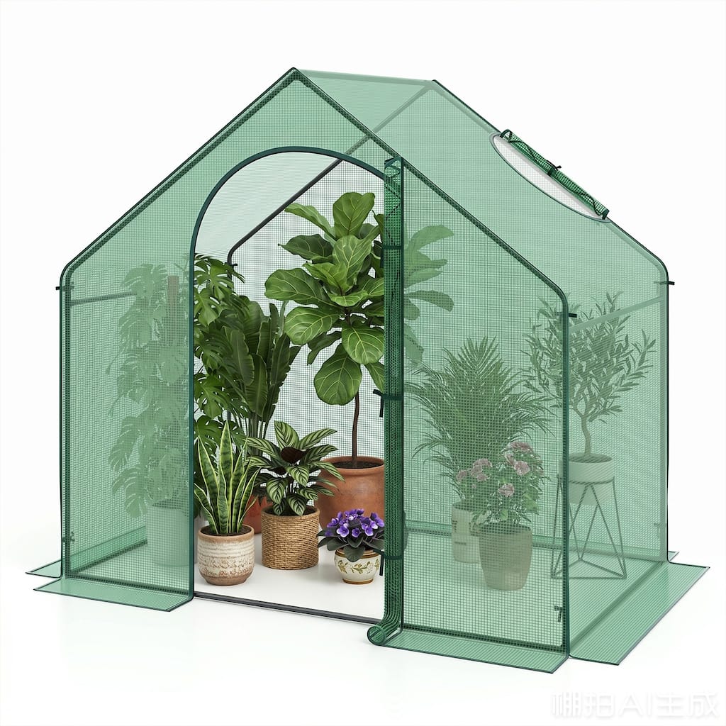 Costway 6 x 3 x 5.5FT Mini Walk-in Greenhouse with PE Cover Rustproof - See Details