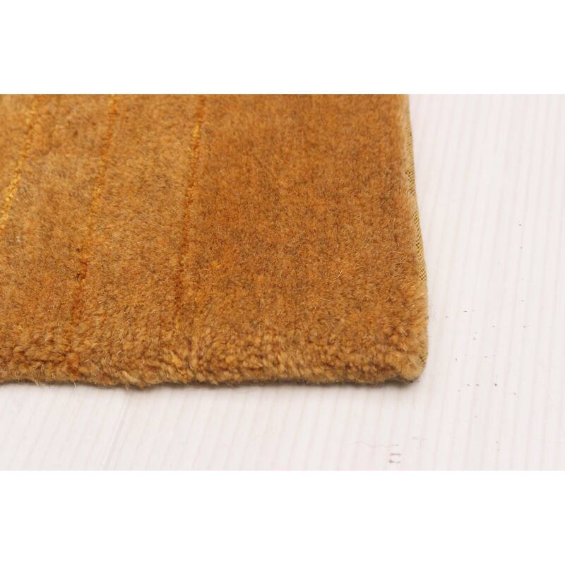 ECARPETGALLERY Hand-knotted Opulence Light Orange Wool Rug - 9'10 x 9'10