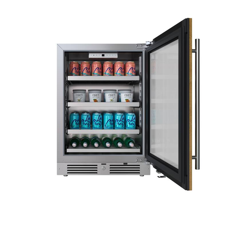 Landmark L3124UI1BGRH 24" Wide 154 Can Capacity Beverage Cooler with