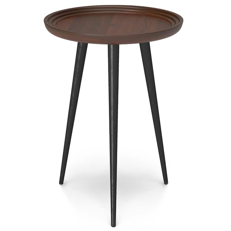 WYNDENHALL Joellla Modern Industrial 18 inch Wide Metal Round Side Table in Cognac - 18 W x 18 D x 22 H