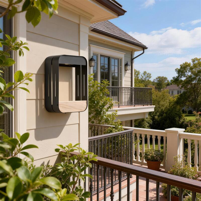 Modern Rectangular Iron Outdoor Wall Light