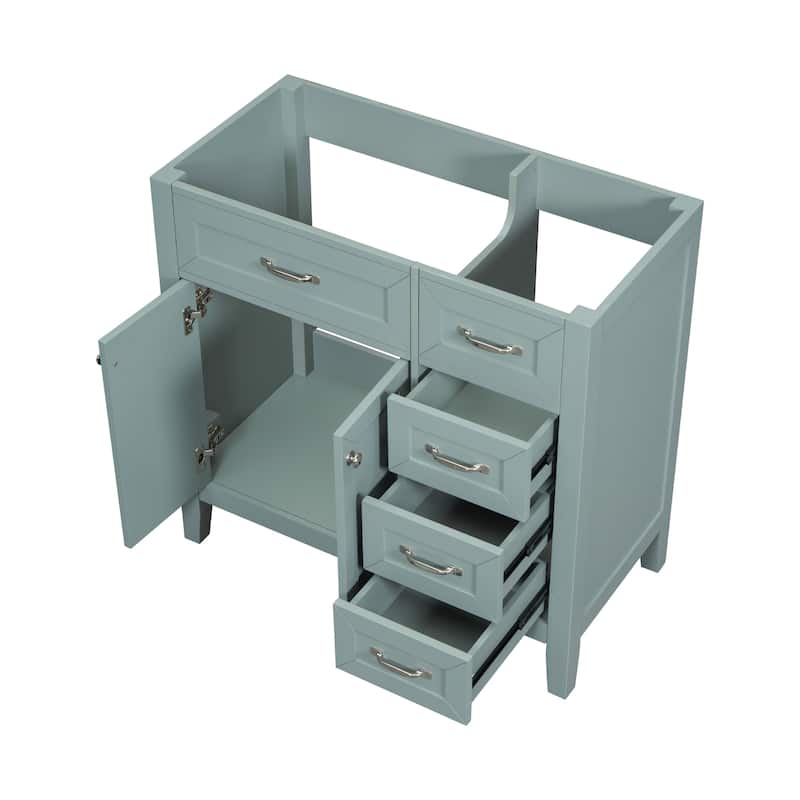 36" Bathroom Vanity without Sink,Cabinet Base Only,Bathroom Cabinet with Drawers,Solid Frame,MDF Board