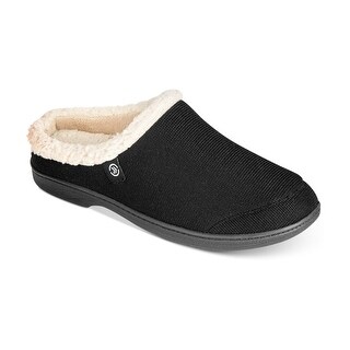 Isotoner Mens Memory Foam Comfort Slippers, Black, M - Bed Bath & Beyond - 41980396