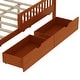 preview thumbnail 61 of 79, Wooden Platform Bed Underbed Storage Bed with Sides Guardrails Spindle Headboard and 2 Drawers 8.98 inch Storage Underneath