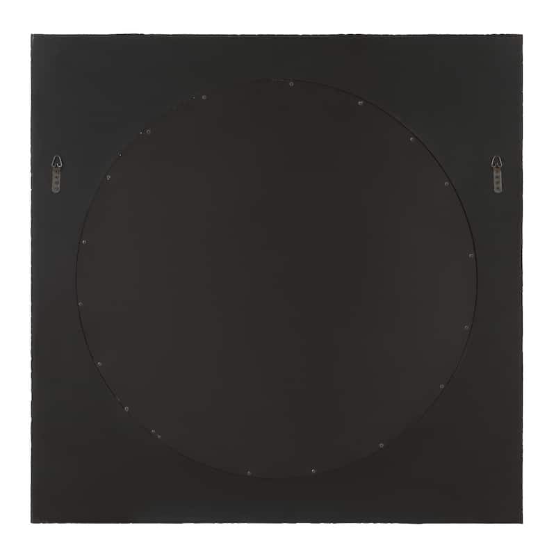 Brass Plated Frame Square Wall Mirror - 42" - Black