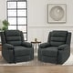 preview thumbnail 14 of 17, 2 Set Classic and Traditional Manual Recliner Chair Dark Grey-2Set