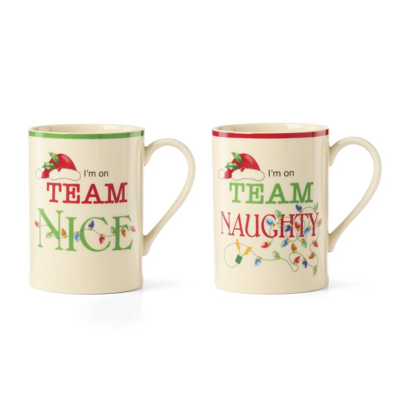 Lenox Naughty & Nice Mugs, Set of 2