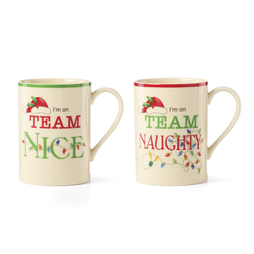 Lenox Naughty & Nice Mugs, Set of 2