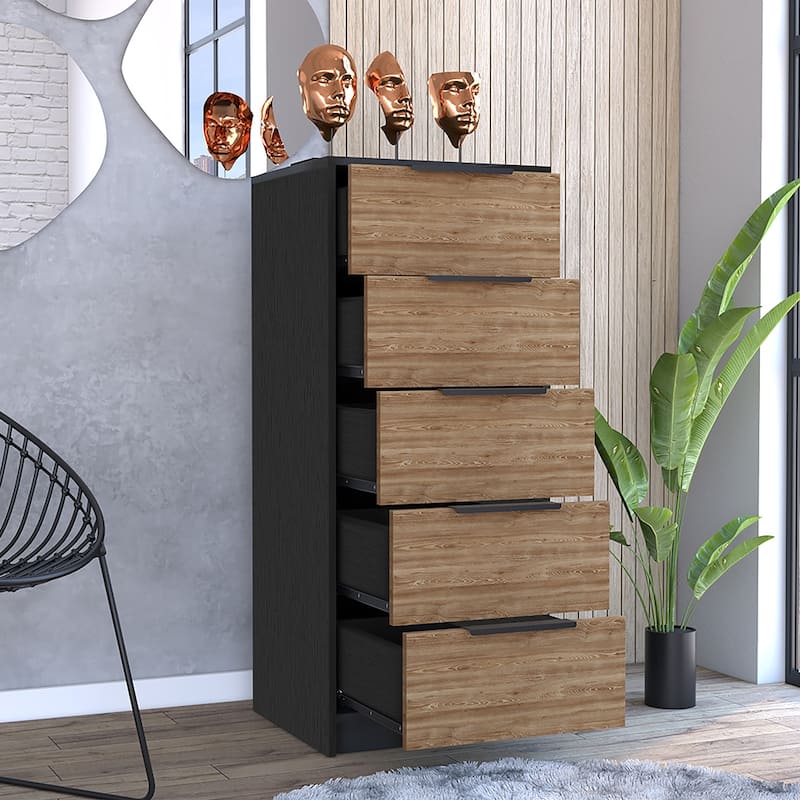 5 Drawers Dresser with Metal Handle