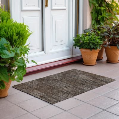 Machine Washable Indoor/ Outdoor Chantille Contemporary Prism Rug
