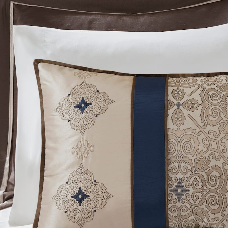 Madison Park Essentials Parker Jacquard Embroidered Pieced 24 Piece Room in a Bag