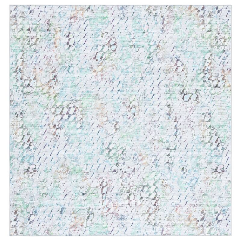 SAFAVIEH Malibu Candylene Modern & Contemporary Rug - 6' Square - Grey/Green