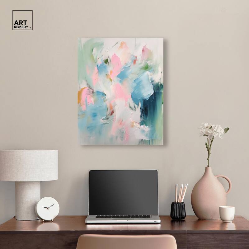 Neon Breeze I Canvas by Art Remedy, Gallery Wrapped
