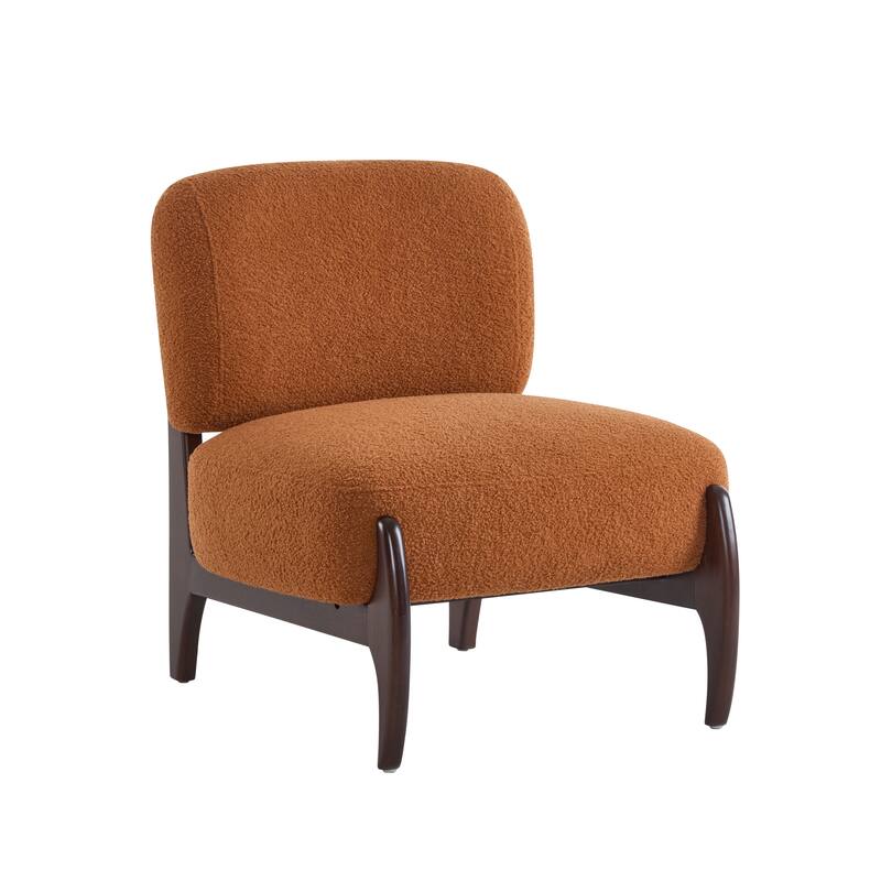 25.5" Modern Boucle Lounge Chair with Solid Wood Frame, Soft and Durable Boucle Upholstery, Perfect for Living Room